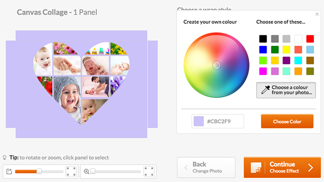 Photo Collage Maker Online - Choose A Wrap Colour