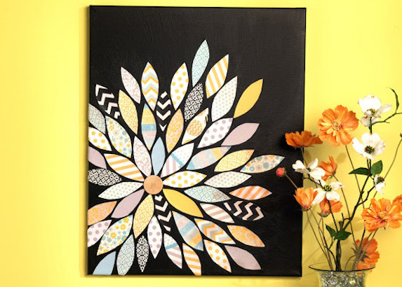 Make an easy DIY art canvas for painting - Designed Decor