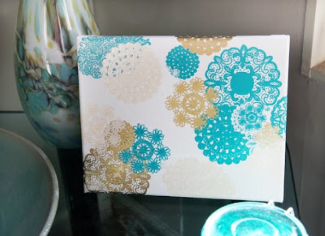 Streched Canvas Ideas - Doily