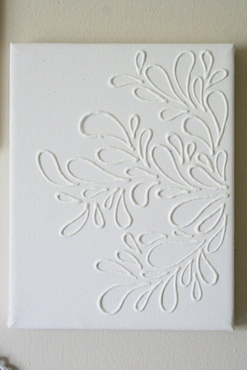 Streched Canvas Ideas - Puffy Paint Print