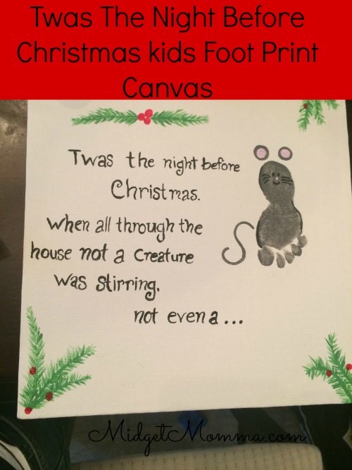 Printed Canvas - Twas The Night Before Christmas