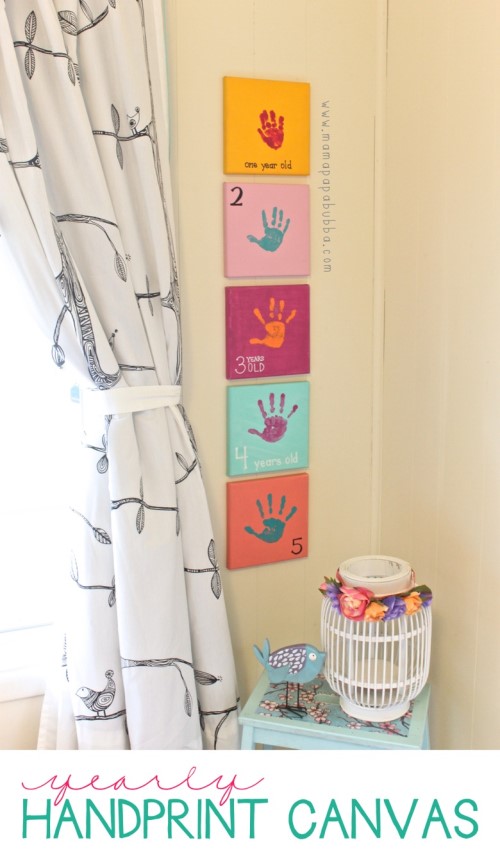Printed Canvas - Yearly Handprint Canvas