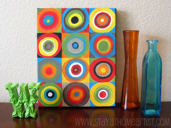 DIY Canvas Art Ideas - Colourful Colorful