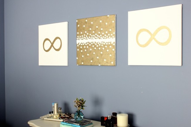 DIY Canvas Art Ideas - Circle Labels