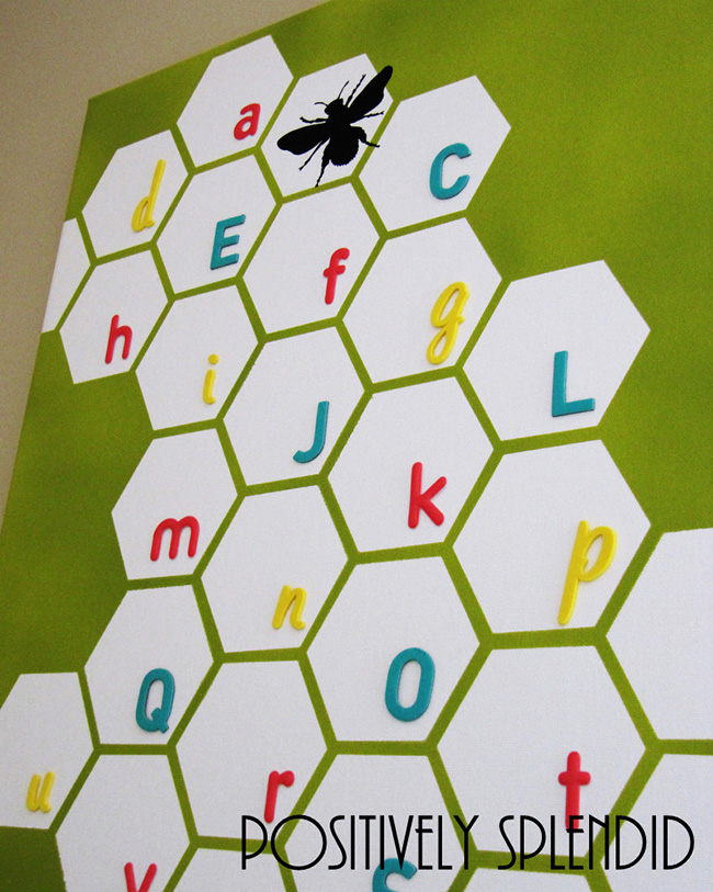 DIY Canvas Art Ideas - Honeycomb