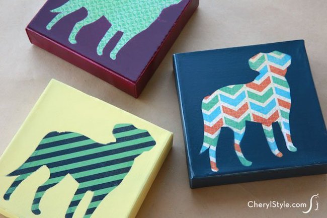 DIY Canvas Art Ideas - Pet Print