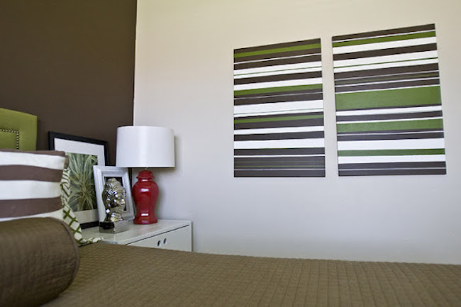 DIY Canvas Art Ideas - Stripes