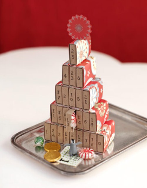 Diy Christmas Decorations - Matchbox Advent Calendar