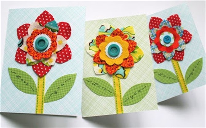 Mothers Day Crafts For Kids - Flower Card