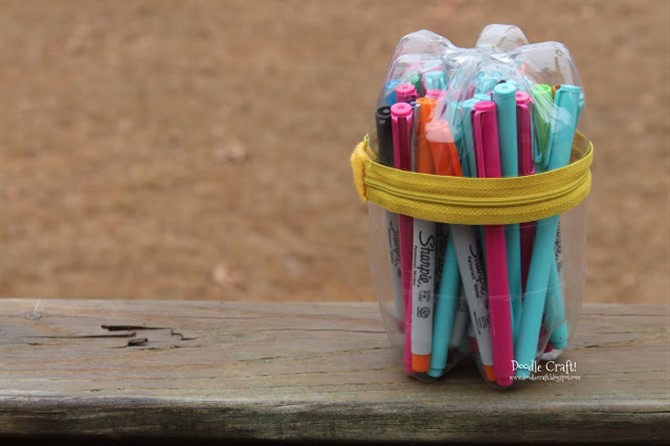 Craft Ideas For Adults - Bottle Pencil Case