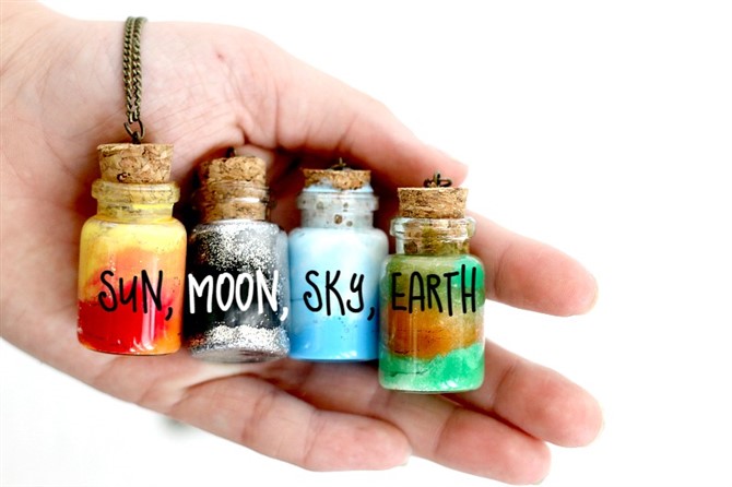 Craft Ideas For Adults - Element Jar Necklace